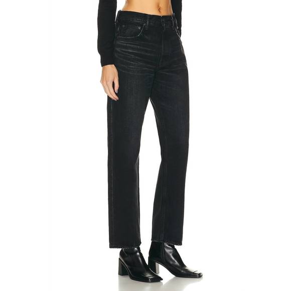 NEW MOUSSY murrieta wide straight jean in black - Picture 2 of 4